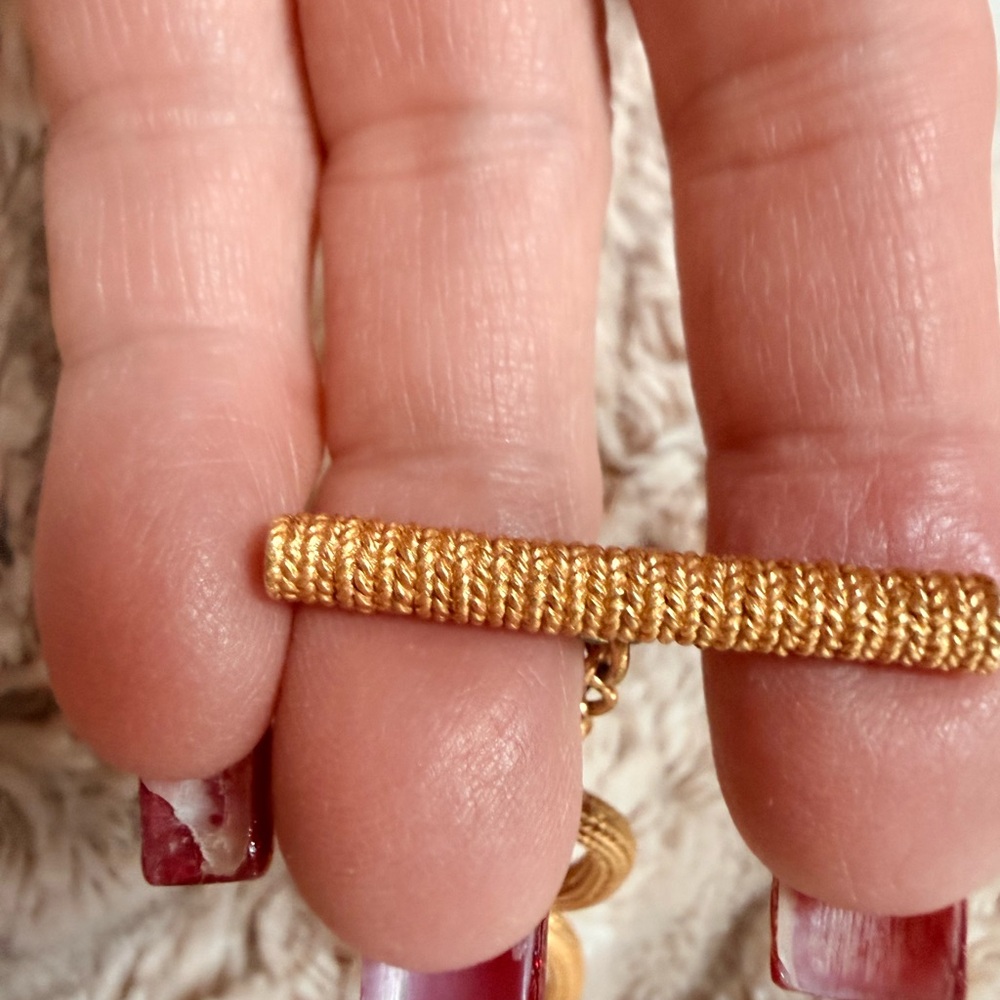 22k Gold Link Toggle Bracelet 22k Gold plated Julie vos - Picture 7 of 13